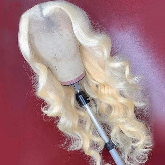 Platinum Blonde Body Wave HD Closure Wig