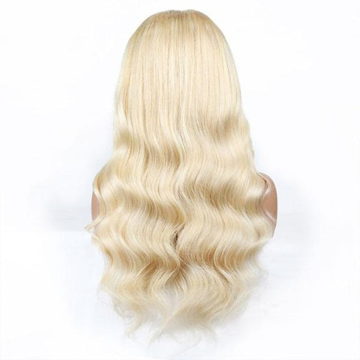 Platinum Blonde Body Wave HD Closure Wig